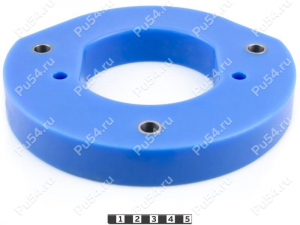 Front shock absorber strut spacer (lift+ 30 mm), Product Code 19-12-3333, Polyurethane, PU54/M87/blue, Image №1