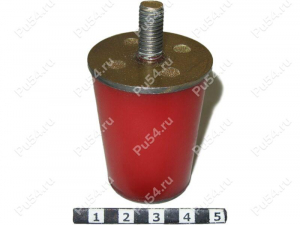 Vibration mount D 40 x H 51-М8, Product Code 33-01-763, Polyurethane, PU54/K65/red, Image №1