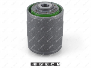 Low control arm silent block, front suspension, pressed-in, Product Code 1-06-4831, Polyurethane, PU54/M80/green, Image №1