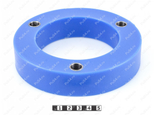 Rear shock absorber strut spacer, 30 mm, Product Code 9-12-1393, Polyurethane, Полипропилен со втулками серый, Image №1