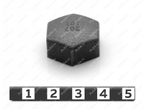Restraining bolt cap, front suspension, Product Code 2-07-101, Polyurethane, PU54/M80/черный, Image №2