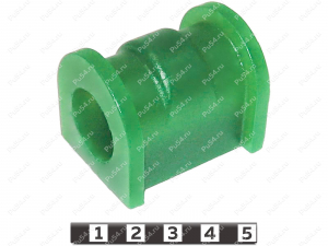 Stabilizer central bushing, front suspension., Product Code 9-01-995, Polyurethane, PU54/M71/orange, Image №2