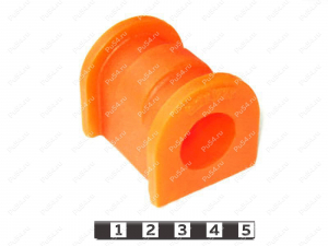 Stabilizer central bushing, front suspension., Product Code 9-01-995, Polyurethane, PU54/M71/orange, Image №1