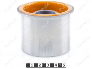 Control arm rear silent block, front suspension (without bracket), Product Code 7-06-2506, Polyurethane, PU54/M71/orange, Image №2
