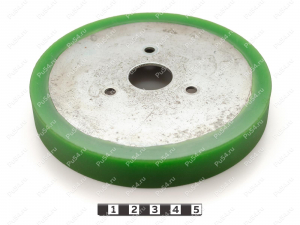 Диск фрикциона снегоуборщика D 136 x d 123 x H 16 (восстановление), Product Code 333-01-1072, Polyurethane, PU54/M80/зеленый, Image №1