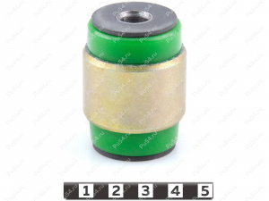 Shock absorber silent block, rear suspension (pressed-in), Product Code 7-06-9011, Polyurethane, PU54/M80/green, Image №1
