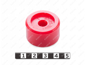 Ролик станка укупорки пластиковых крышек D33 x d9 x H20, Product Code 33-01-2001, Polyurethane, PU54/K65/красный, Image №1