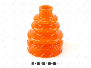 CV-joint inner dust boot, rear suspension, Product Code 2-05-006, Polyurethane, PU54/M71/orange, Image №1
