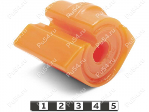 Stabilizer bushing, front suspension, Product Code 29-01-2405, Polyurethane, PU54/M71/orange, Image №1
