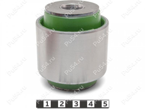Control arm silent block, front suspension, Product Code 11-06-2181, Polyurethane, PU54/M80/green, Image №1