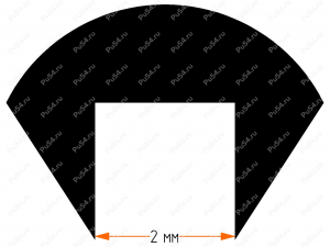 Edging for windshields (2 mm), Product Code 50-60-001, Polyurethane, black, Image №3
