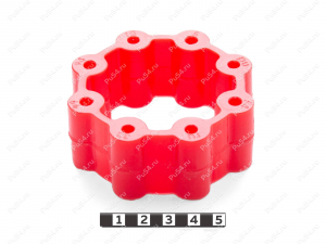 Эластичный элемент муфты, аналог MH-90 HYPERFLEX MITSUBOCHI, Product Code 33-99-94105, Polyurethane, PU54/M92/красный, Image №2