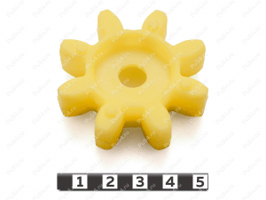 Эластичный элемент муфты ROTEX GS, аналог ROTEX GS 24, Product Code 33-99-9232, Polyurethane, PU54/M95/желтый, Image №1