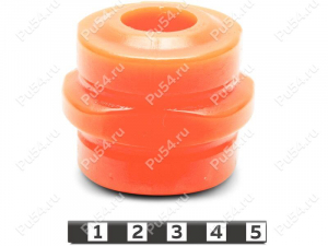 Stabilizer bushing, front suspension, ID = 21,5 mm, Product Code 29-01-2529, Polyurethane, PU54/M71/orange, Image №1
