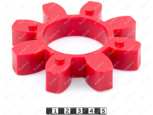 Sprocket D 120 x d 60 x H 22 (8 beams), Product Code 33-01-1152, Polyurethane, PU54/M92/red, Image №2