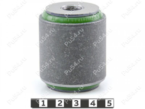 Hub silent block, rear suspension, pressed-in, Product Code 4-06-6051, Polyurethane, PU54/M80/green, Image №1