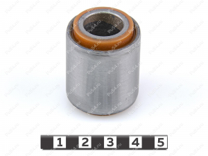 Silent block D 45 x d 20 x H 70, Product Code 33-06-908, Polyurethane, PU54i/K72/темно-оранжевый, Image №1