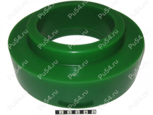 Spring spacer, rear suspension (lift +50 mm), Product Code 1-12-1475, Polyurethane, PU54/M80/зеленый, Image №1