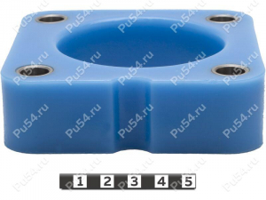 Front shock absorber strut spacer, 30 mm, Product Code 4-12-0233, Polyurethane, Полипропилен со втулками серый, Image №1