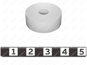Washer (collar) polyurethane D 20 * d6 * H 6, Product Code 33-01-1142, Polyurethane, PU54/M71/white, Image №1