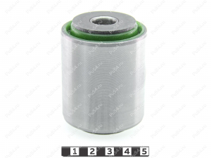 Low control arm under strut silent block, front suspension, pressed-in, Product Code 10-06-1971, Polyurethane, PU54/M80/green, Image №1