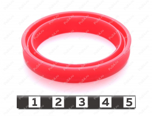 Грязесъемник 50*40*6,5/8,5, Product Code 33-78-392, Polyurethane, PU54/M92/красный, Image №1