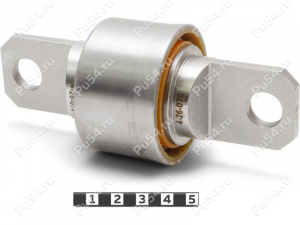 Trailing arm silent block, rear suspension (sectional), Product Code 4-26-070, Polyurethane, PU54/M71/orange, Image №1