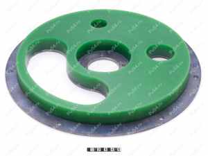 Плита торкрет-установки V1 D300×H26 (восстановление), Product Code 333-01-1155, Polyurethane, PU54/M80/зеленый, Image №1
