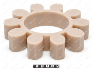 Вставка упругой муфты эластичная (звездочка) 180*97*38, Product Code 33-01-1321, Polyurethane, PU54/K92/бежевый, Image №1