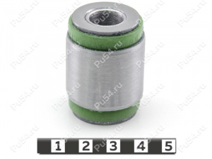 Stabilizer strut silent block, rear suspension, pressed-in, Product Code 2-06-22081, Polyurethane, PU54/M80/green, Image №1