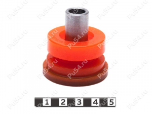 Body mount, 1 row, lower, Product Code 1-12-731, Polyurethane, PU54/M71/orange, Image №1