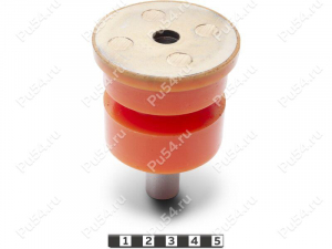 Body mount, 4 row, lower, Product Code 1-12-735, Polyurethane, PU54/M71/orange, Image №1