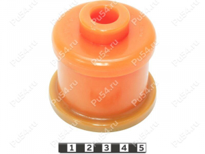 Body mount, 5 row, upper, Product Code 1-12-736, Polyurethane, PU54/M71/orange, Image №1