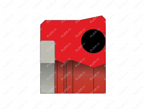 Уплотнение штока 50x62x8.7/L=9.6, аналог HALLITE 631 4326410, Product Code 70-08-969104, Polyurethane, POM+PU92M+PU87M, Image №1