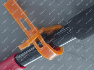 Universal clamp, economy version (reinforced base, U-shape) longitudinal fixation, Product Code 33-00-0191, Polyurethane, PU54/M71/black, Image №6