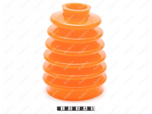 Пыльник гидроцилиндра, Product Code 33-05-005, Polyurethane, PU54/M72/оранжевый, Image №1
