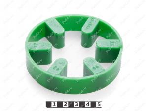 Вставка упругой муфты D90 x d40 x H19, Product Code 33-99-9277, Polyurethane, PU54/M80/зеленый, Image №1