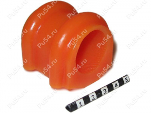 Stabilizer bushing, front suspension,  ID =29 mm, Product Code 12-01-023, Polyurethane, PU54i/K72/темно-оранжевый, Image №1