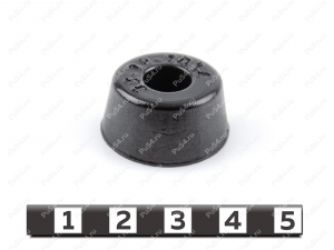 Feet bumper (polyurethane), Product Code 33-99-9035, Polyurethane, PU54i/K80/черный, Image №1