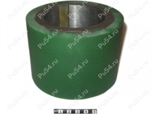 Compression roller D 128 x d 105 x H 92, Product Code 333-01-733, Polyurethane, green, Image №1