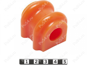 Stabilizer bushing, front/rear suspension, ID = 18 mm, Product Code 12-01-138, Polyurethane, PU54/M71/orange, Image №1