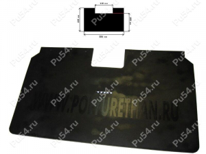 Mud flap Bombardier 500mm., Product Code 50-19-004, Polyurethane, PU54/M71/black, Image №1
