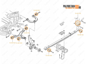 Volkswagen Amarok 2010- suspension kit, Product Code 15-21-001, Polyurethane, Image №2