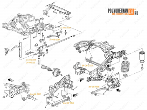 HUMMER H2 (HM2) suspension kit, Product Code 24-21-001, Polyurethane, Image №2