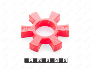 Эластичный элемент муфты, аналог SBT T60, Product Code 33-99-93805, Polyurethane, PU54/M92/красный, Image №2