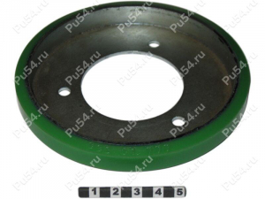 Snow blower clutch disc D 128 x d 117 x H 15.5 (restoration), Product Code 333-01-777, Polyurethane, PU54/M80/зеленый, Image №1