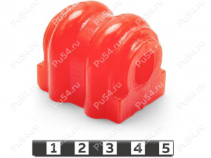 Stabilizer bushing, rear suspension.  ID =13,5 mm, Product Code 12-01-3319, Polyurethane, PU54/M71/orange, Image №1