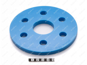 Ролик D 146 x d 46 x H10, Product Code 33-01-1509, Polyurethane, PU54/M95/синий, Image №1