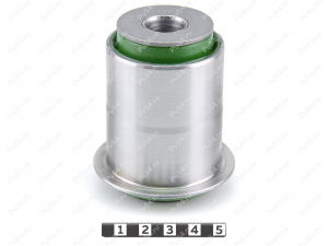 Low control arm under strut silent block, front suspension, pressed-in, Product Code 26-06-0321, Polyurethane, PU54/M80/зеленый, Image №1