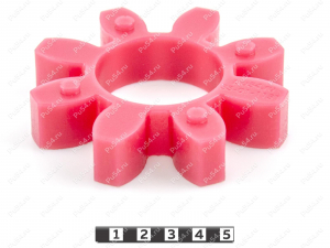 Elastic coupling insert (sprocket) 105*51*21 (8 rays), Product Code 33-01-1151, Polyurethane, PU54/M92/red, Image №1